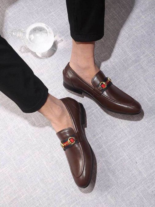 GG 2018 Men Leather Shoes