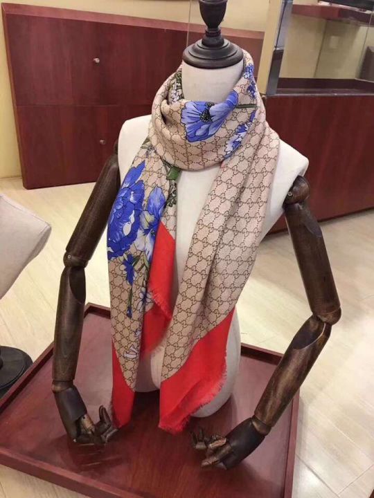 Classic GG logo 140 140cmCM Silk Wool Women Scarves