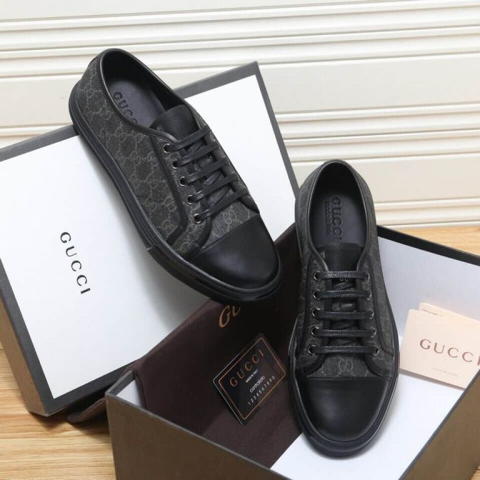 GG 2018 Leather Sneakers 433716 9LN0 1084 Men Shoes