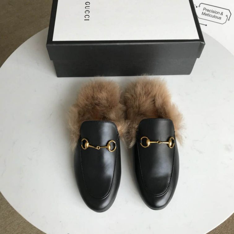 GG 2018 Women Leather Slippers