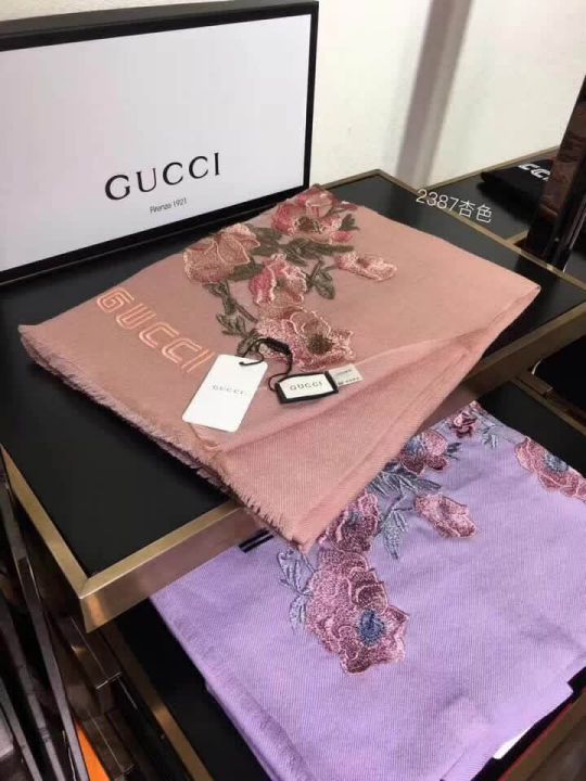 GG 2018 GG Embroidery Cashmere 2387 Women Scarves