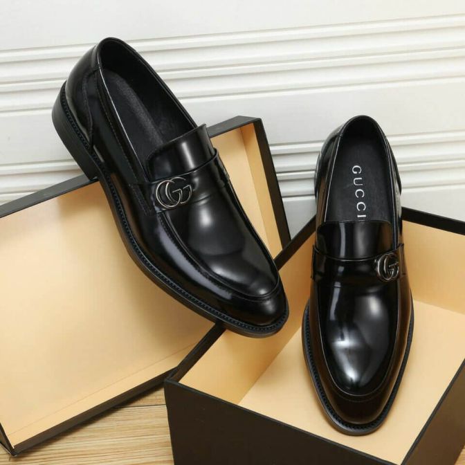 GG 2018 Men Leather Shoes