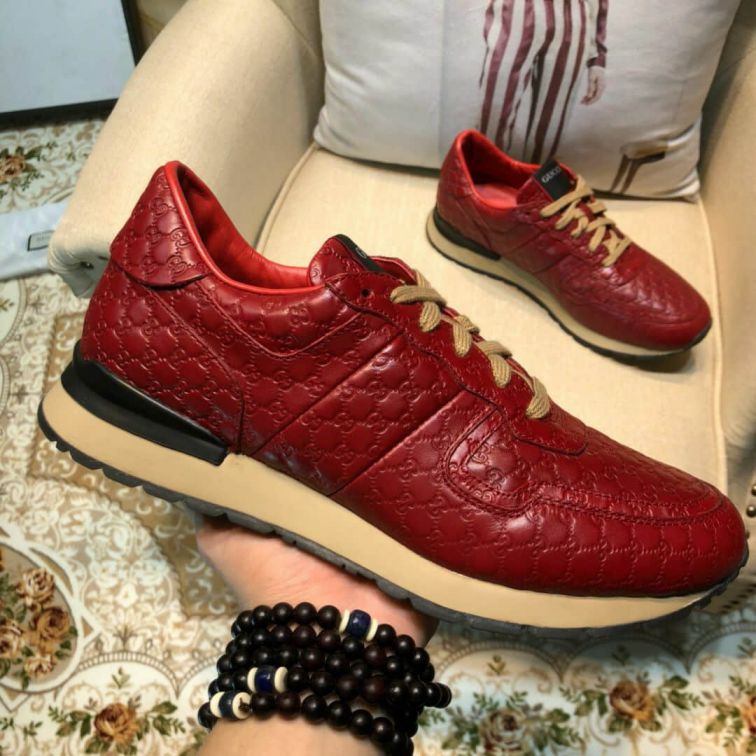 GG 2018 Leather Sneakers Men Shoes