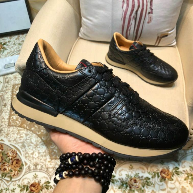 GG 2018 Leather Sneakers Men Shoes