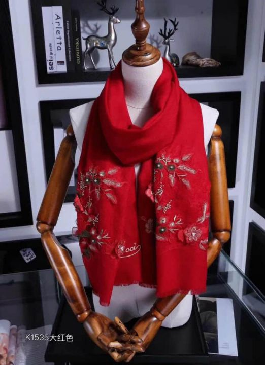 GG 2018 Embroidery Women Scarves