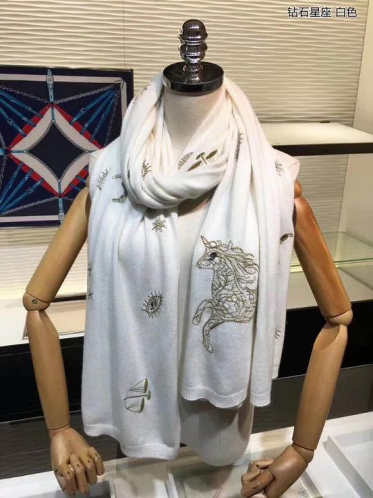 GG 100% Cashmere Knit Women Scarves