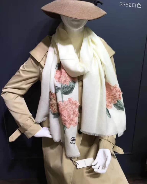 GG 2018FW Embroidery Women Scarves