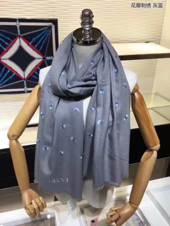 GG Embroidery Cashmere Women Scarves