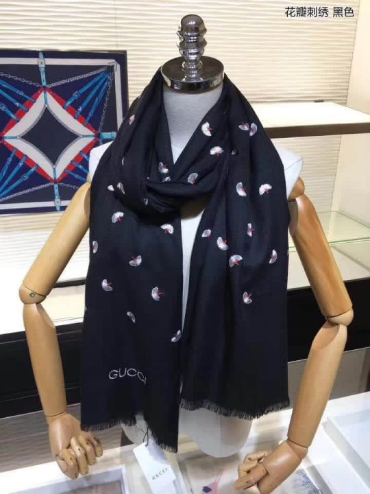 GG Embroidery Cashmere Women Scarves