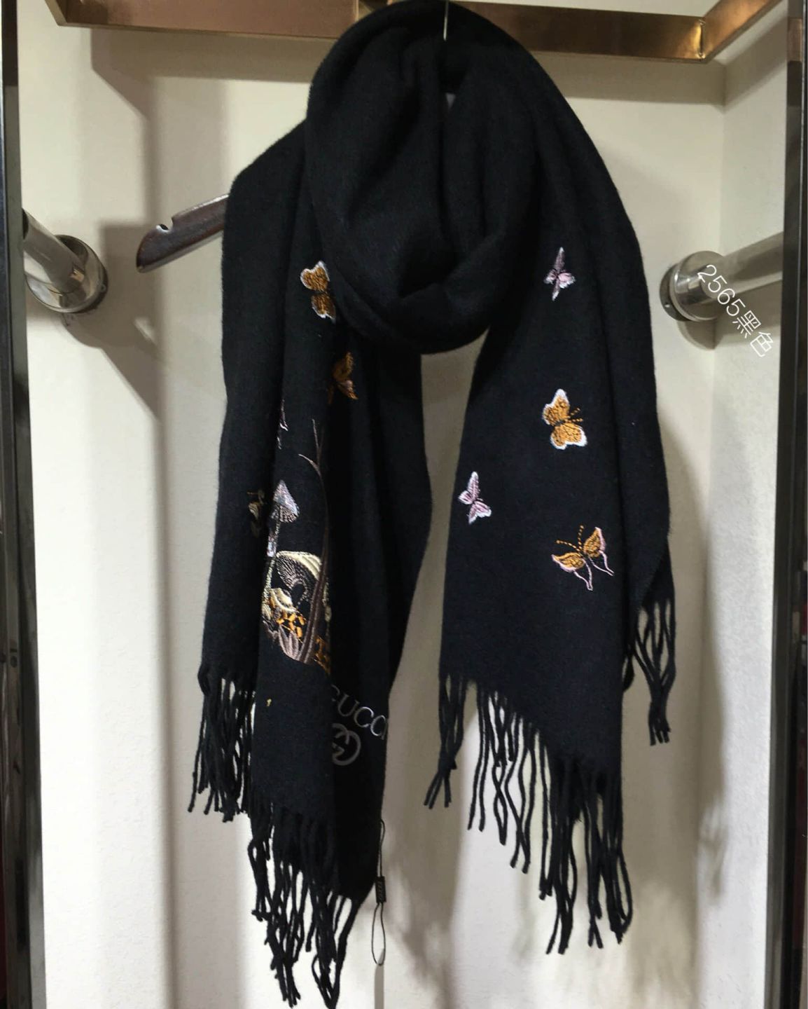 GG 2018 Embroidery Cashmere Women Scarves