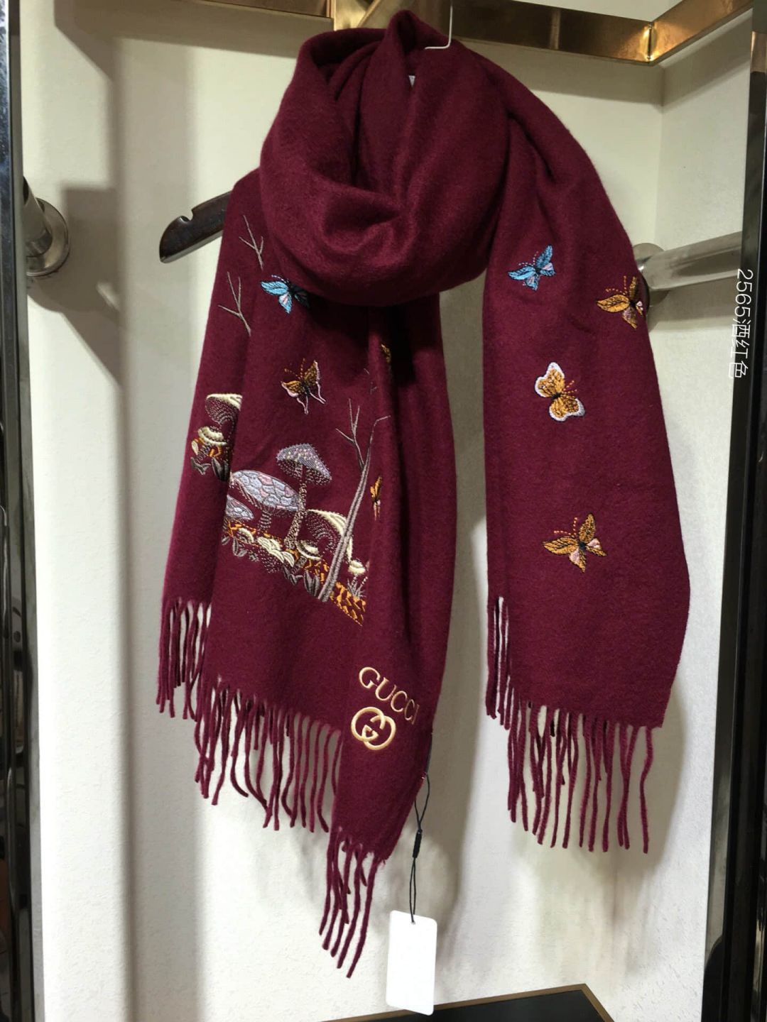 GG 2018 Embroidery Cashmere Women Scarves