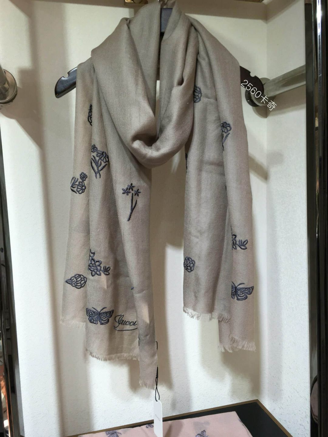 GG Embroidery Cashmere Women Scarves