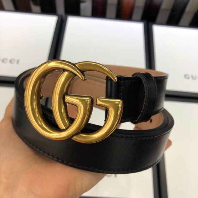 GG Leather GG Vintage 30mm Women Belts