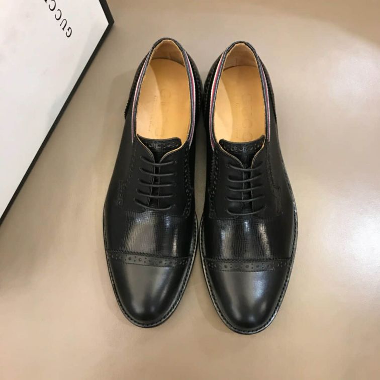 GG 2018 Men Leather Shoes