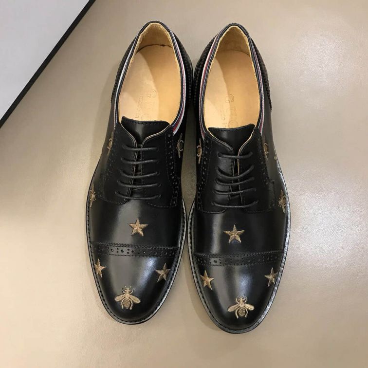 GG 2018 Men Leather Shoes