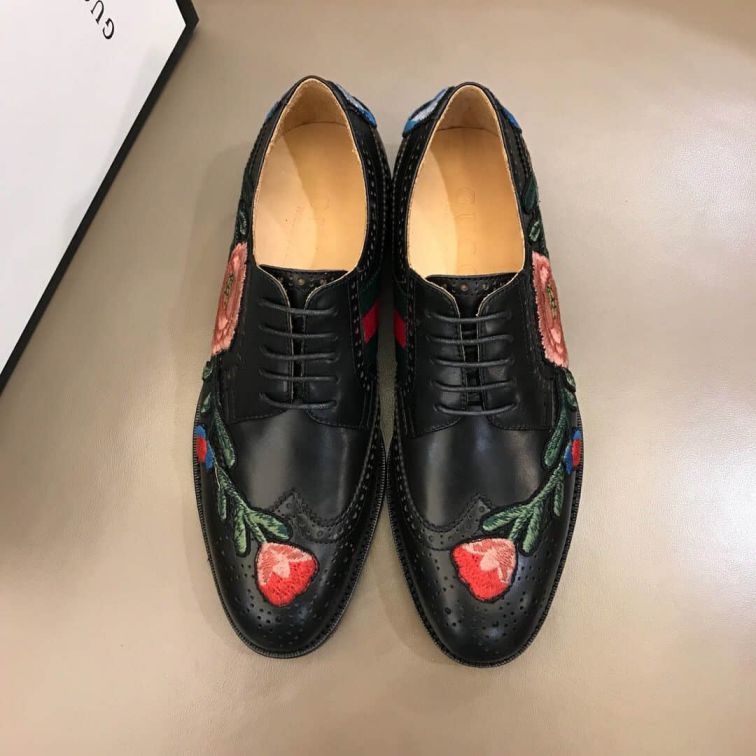 GG 2018 Men Leather Shoes