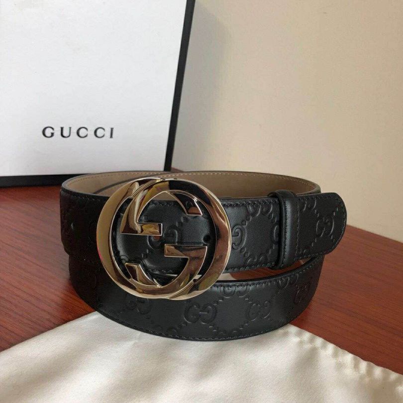 GG Signature GG Leather 38mm Men Belts