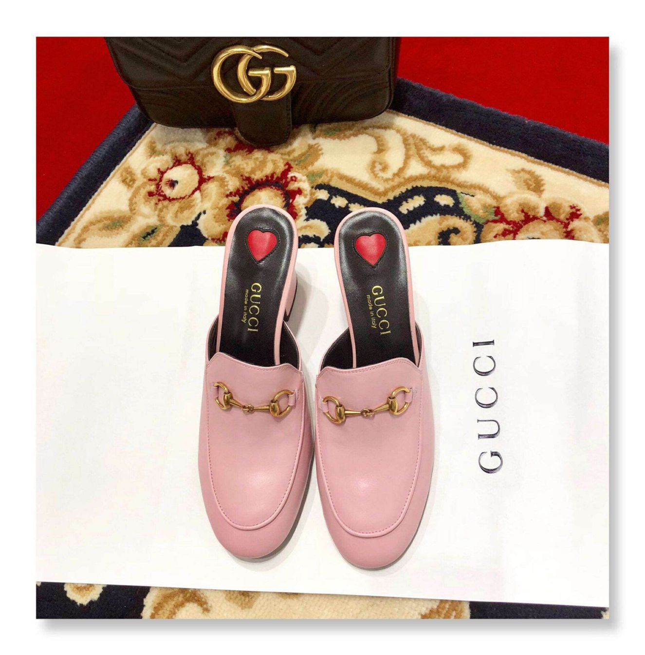 GG 2018ss Leather High Women Shoes