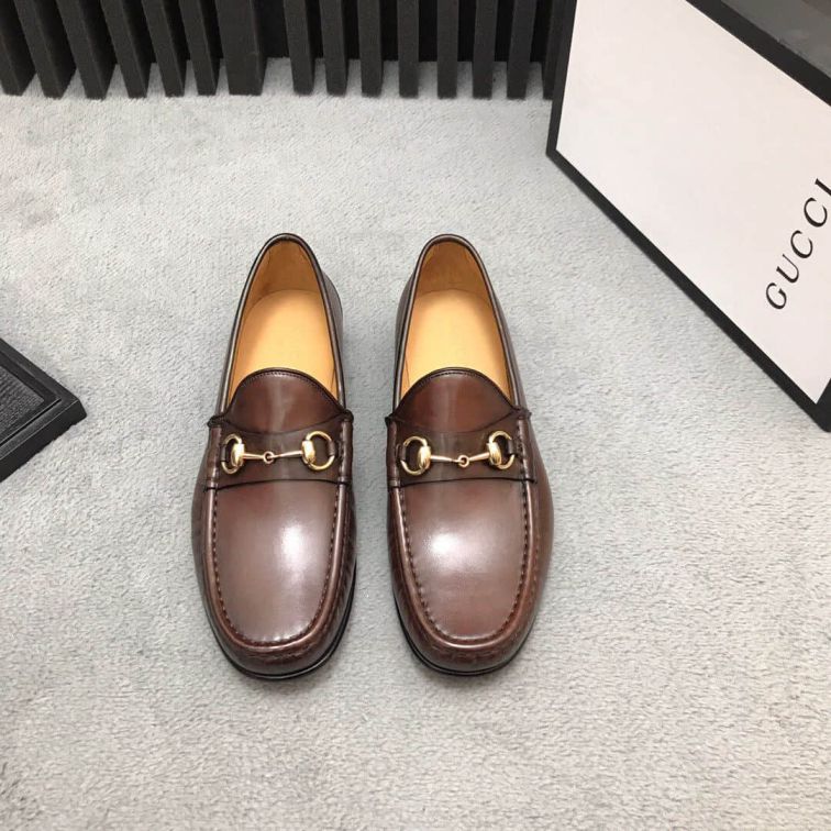 GG 19ss Classic Leather Loafer Men Shoes