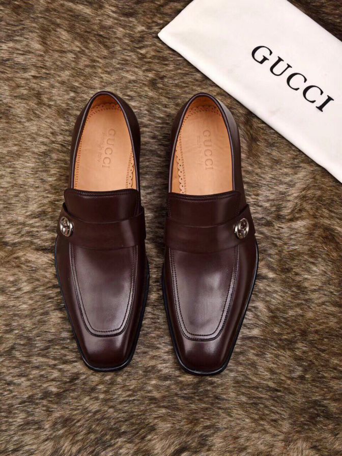 GG Men Leather Shoes