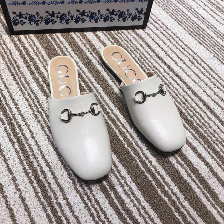 GG 2019SS Leather Soft Women Leather Slippers