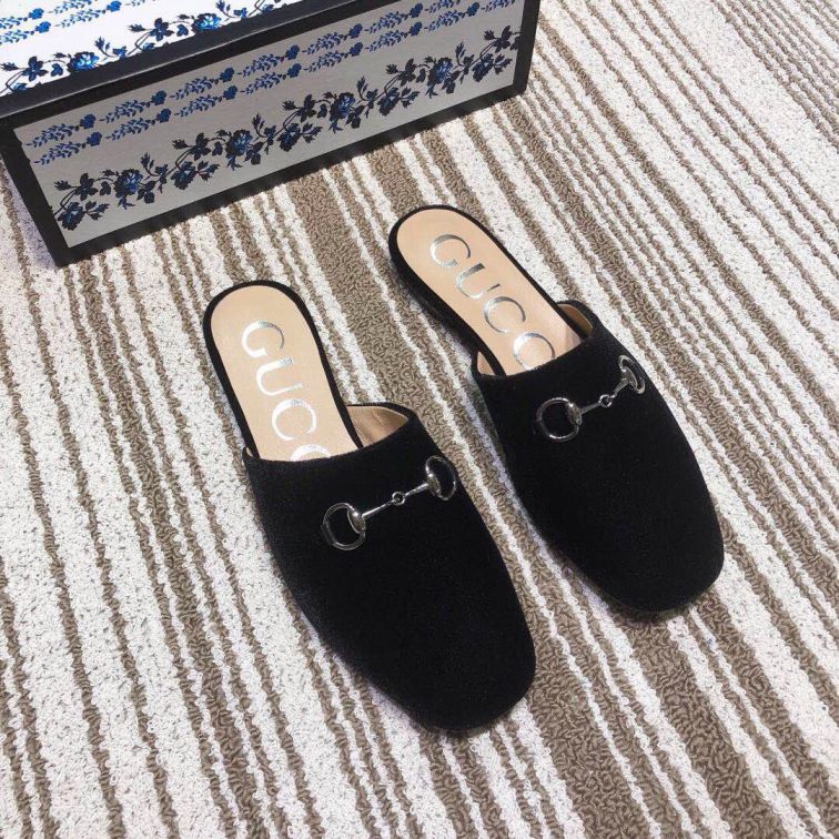 GG 2019SS Leather Patent Women Leather Slippers