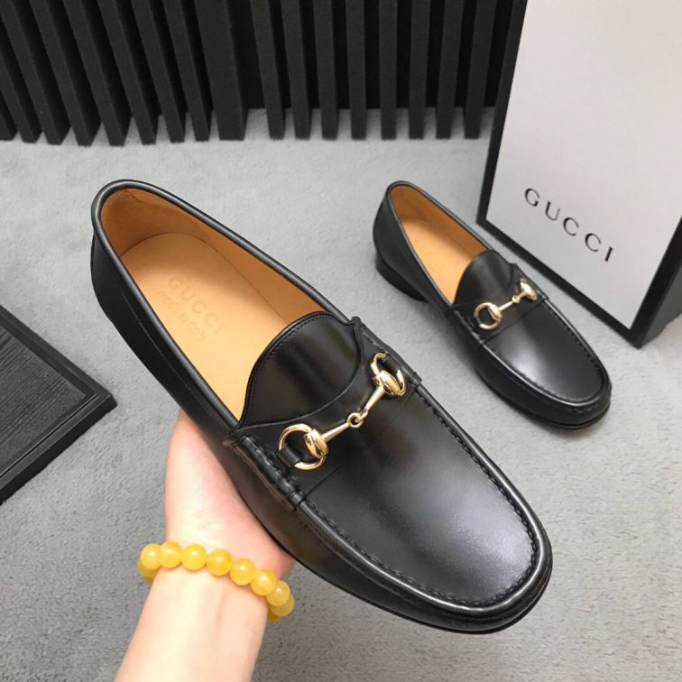 GG 19ss Classic Leather Loafer Men Shoes