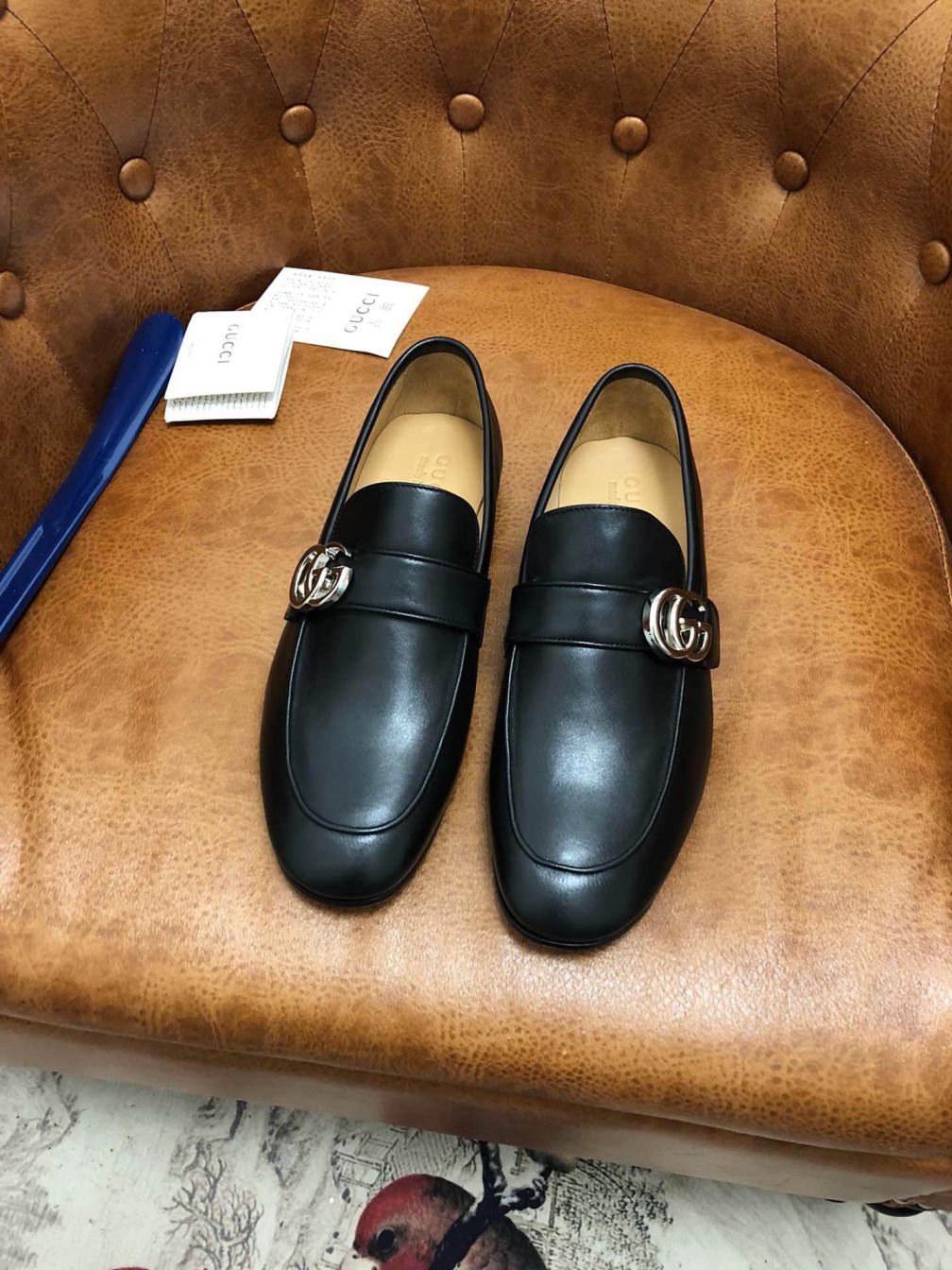 GG 2019 Men Leather Shoes