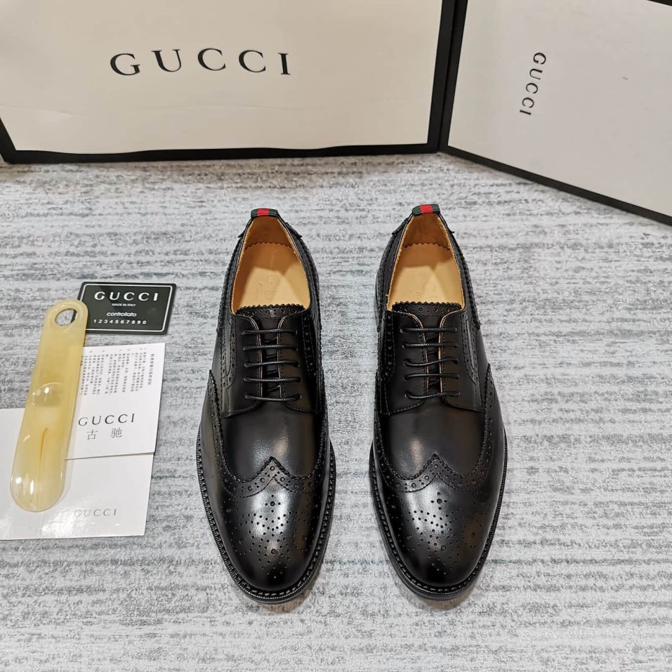 GG Men Leather Shoes