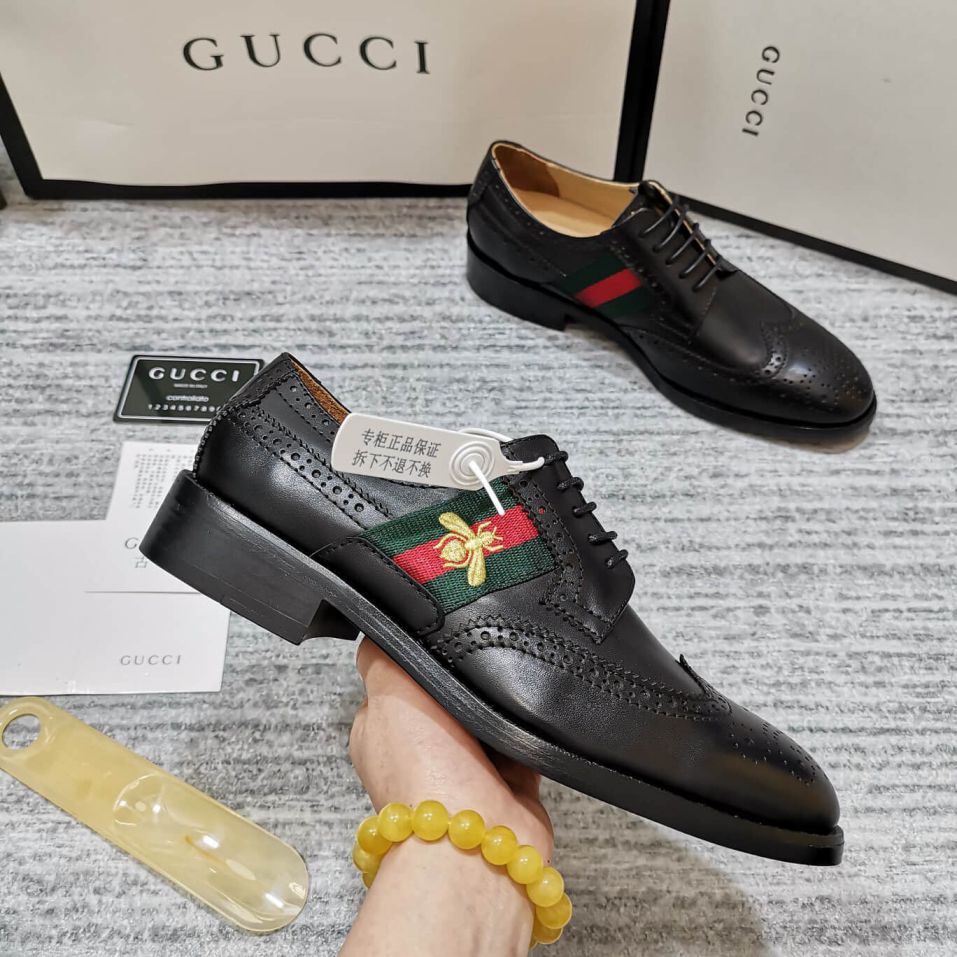 GG Men Leather Shoes