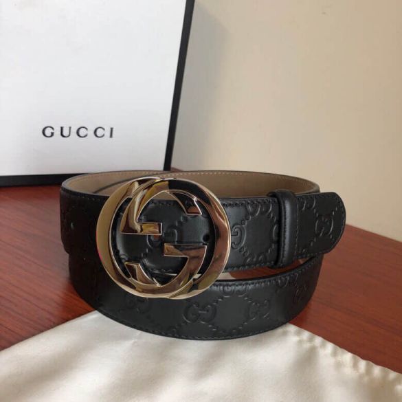 GG Signature GG Leather 38mm Men Belts