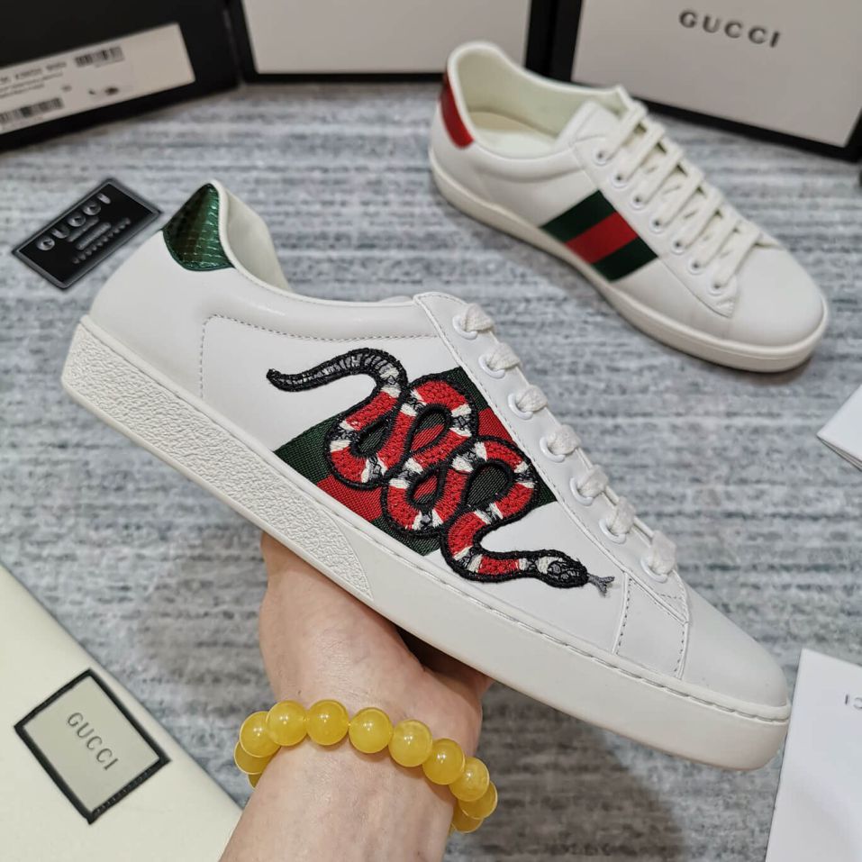 GG Classic Bee Embroidery Unisex Sneakers