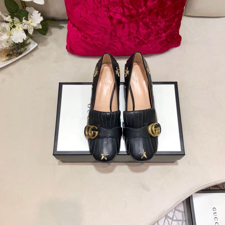 GG 2019SS Leather High Women Shoes