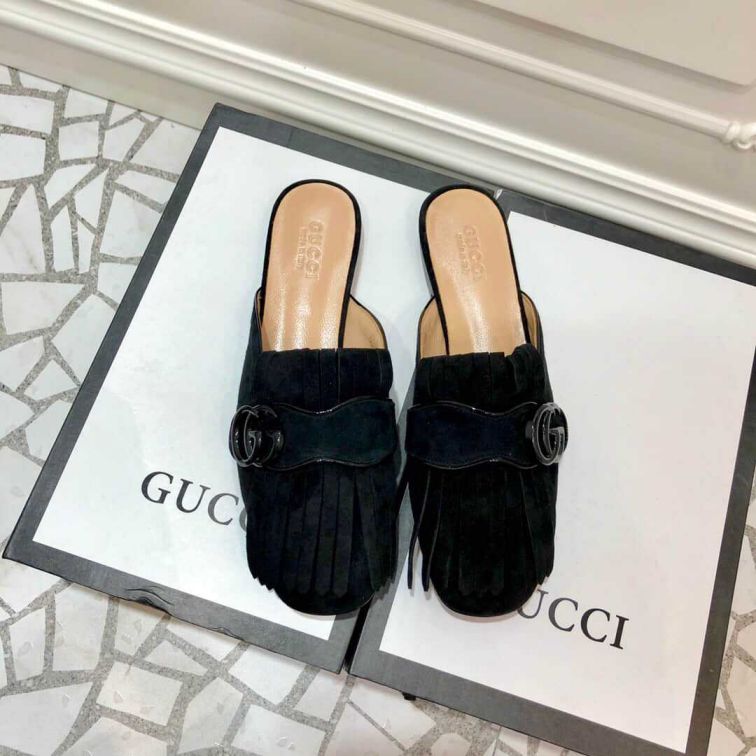 GG Women Leather Slippers