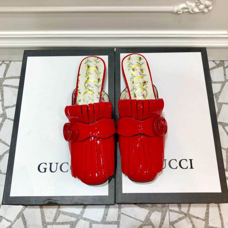 GG Women Leather Slippers