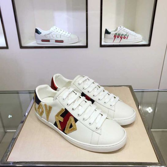 GG Ace Classic Low Sneakers Bee Embroidery Unisex Shoes