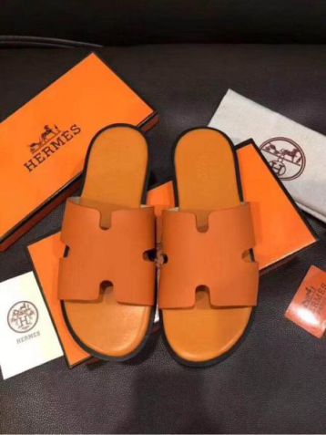 Hermes Leather 2018 Men Slippers