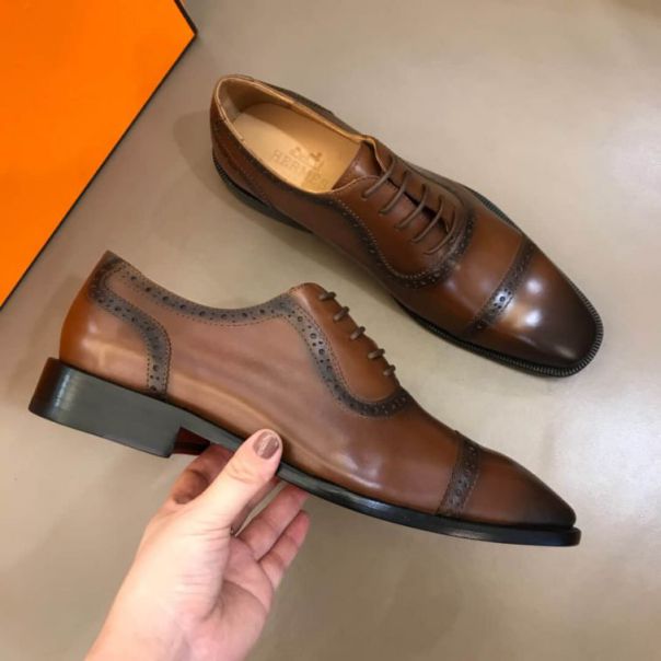 Hermes Leather Men Shoes