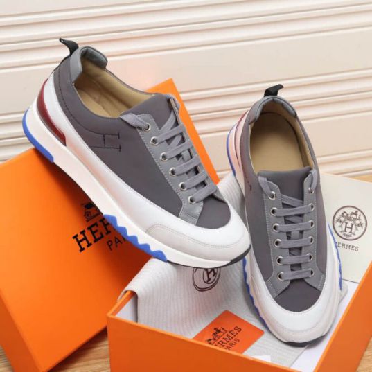 Hermes 2018 Men Leather Sneakers