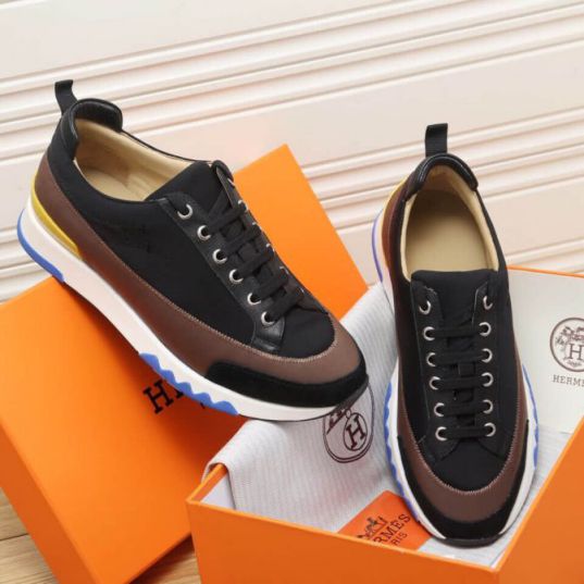 Hermes 2018 Men Leather Sneakers