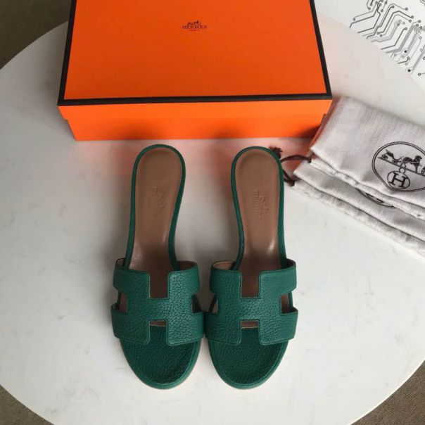 Hermes 2018 togo Leather Women Slippers