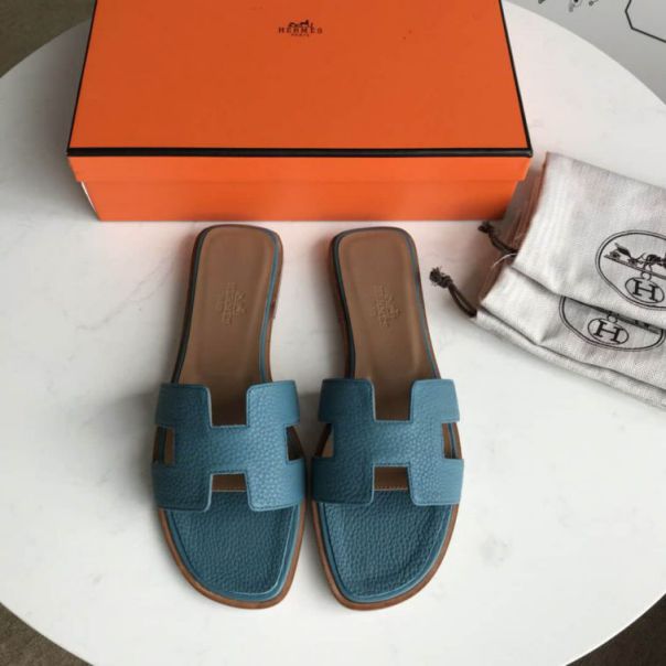 Hermes 2018 togo Leather Women Slippers