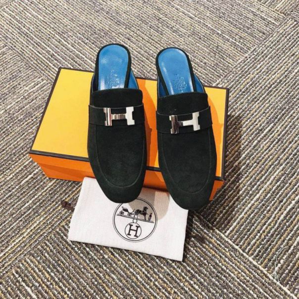 Hermes 2018 Leather Mule Women Shoes