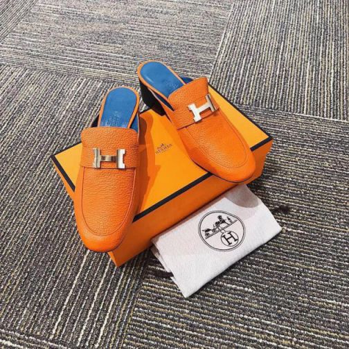 Hermes 2018 Leather Mule Women Shoes