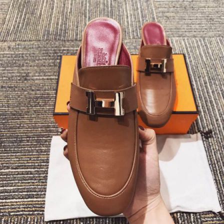 Hermes 2018 Leather Mule Women Shoes