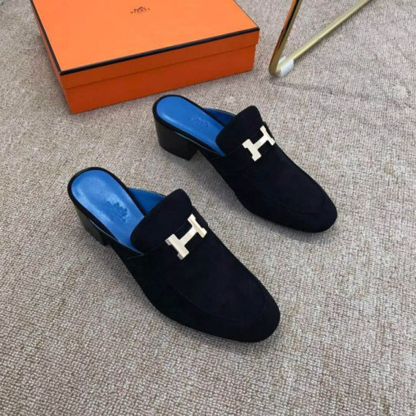 Hermes 2018 Leather Mule Women Shoes