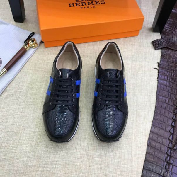 Hermes Men Leather Sneakers