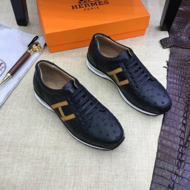 Hermes Men Leather Sneakers