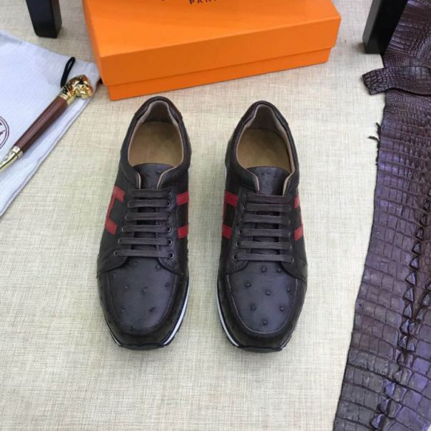 Hermes Men Leather Sneakers