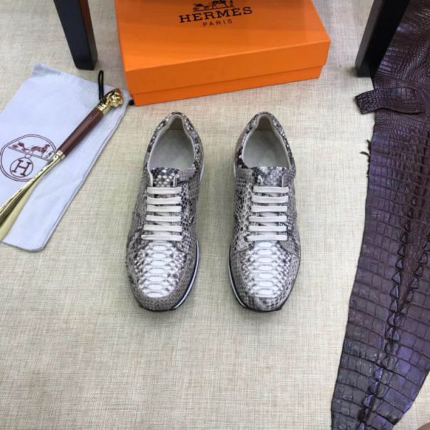 Hermes Men Leather Sneakers